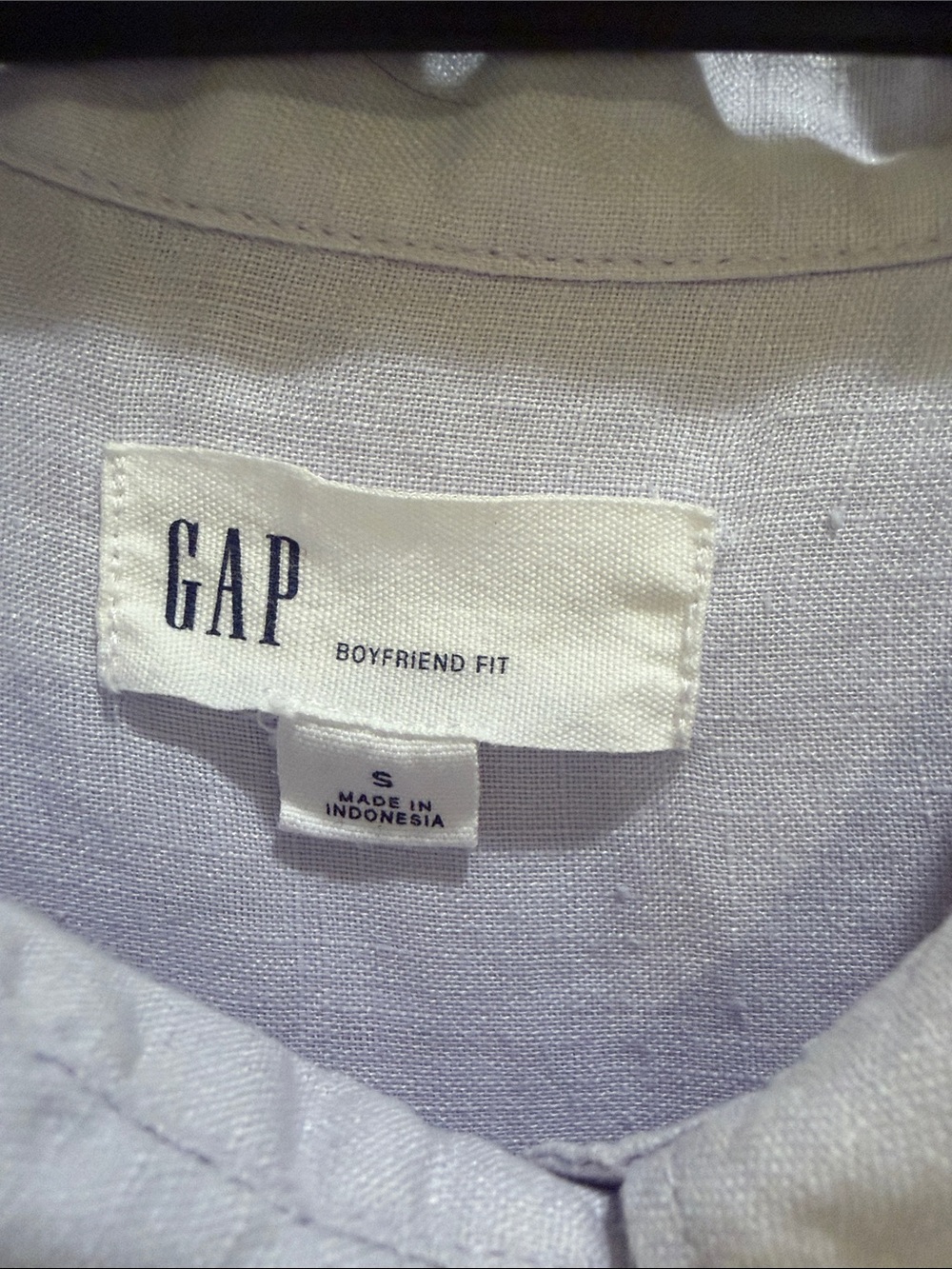 GAP lilac linen shirt - Picture 2 of 3